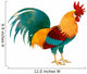 Painted Rooster White with Wall Decal