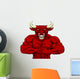 Strong Red Bull Mascot Wall Decal