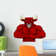 Strong Red Bull Mascot Wall Decal