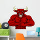 Strong Red Bull Mascot Wall Decal