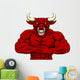 Strong Red Bull Mascot Wall Decal