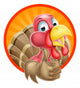 Cartoon Thumbs up Turkey Wall Decal