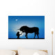 Unicorn and Girl Wall Decal