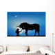 Unicorn and Girl Wall Decal