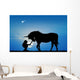 Unicorn and Girl Wall Decal