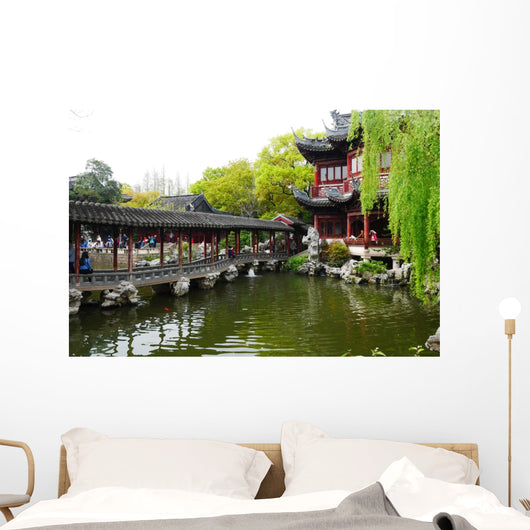 Tempelanlage Shanghai im Yu Wall Decal
