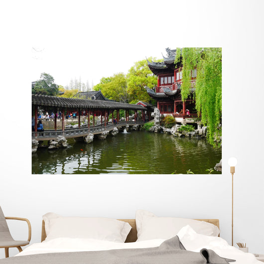 Tempelanlage Shanghai im Yu Wall Decal