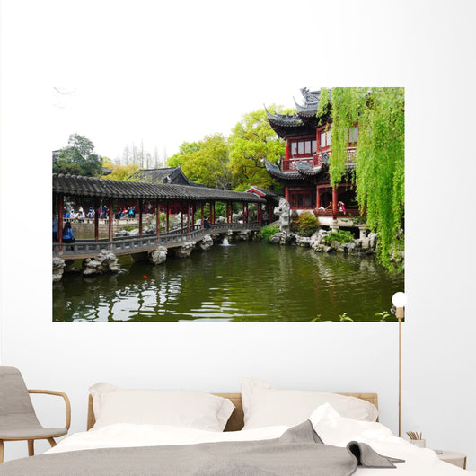 Tempelanlage Shanghai im Yu Wall Decal