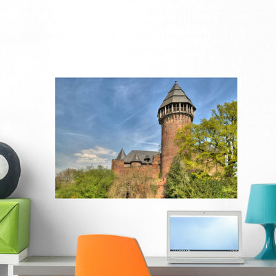 Burg Linn Krefeld Wall Decal shown on a wall