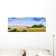 Tuscany Landscape Hills and Wall Decal Panoramic Wall Decal