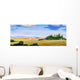 Tuscany Landscape Hills and Wall Decal Panoramic Wall Decal
