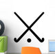 Field Hockey Sticks with Wall Decal
