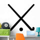 Field Hockey Sticks with Wall Decal