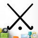 Field Hockey Sticks with Wall Decal