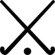 Field Hockey Sticks with Wall Decal