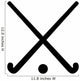 Field Hockey Sticks with Wall Decal