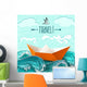 Paper Ship Waves Wall Decal