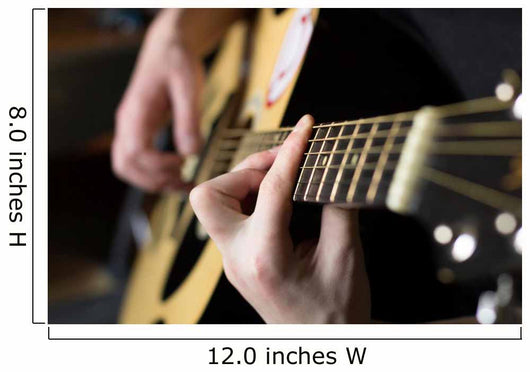 Practicing Playing Guitar Handsome Wall Decal