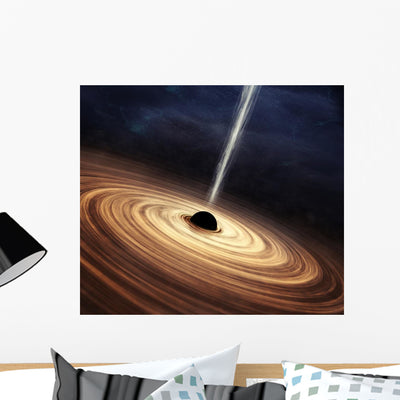 Black Hole Wall Decal Design 1 shown on a wall
