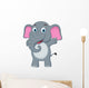 Happy Baby Elephant Cartoon Wall Decal