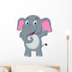 Happy Baby Elephant Cartoon Wall Decal