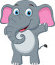 Happy Baby Elephant Cartoon Wall Decal
