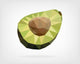 Low Poly Avocado Fruit Wall Decal
