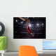 Red Basketball Player Action Wall Decal Design 2