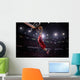 Red Basketball Player Action Wall Decal Design 2