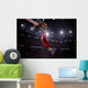Red Basketball Player Action Wall Decal Design 2
