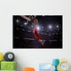 Red Basketball Player Action Wall Decal Design 2
