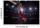 Red Basketball Player Action Wall Decal Design 2