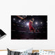 Red Basketball Player Action Wall Decal Design 1