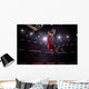 Red Basketball Player Action Wall Decal Design 1