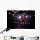 Red Basketball Player Action Wall Decal Design 1