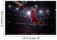 Red Basketball Player Action Wall Decal Design 1