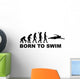 Swimming Evolution Wall Decal