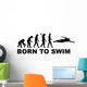 Swimming Evolution Wall Decal