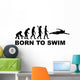 Swimming Evolution Wall Decal