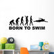 Swimming Evolution Wall Decal