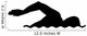 Swimming Silhouette Wall Decal Design 2