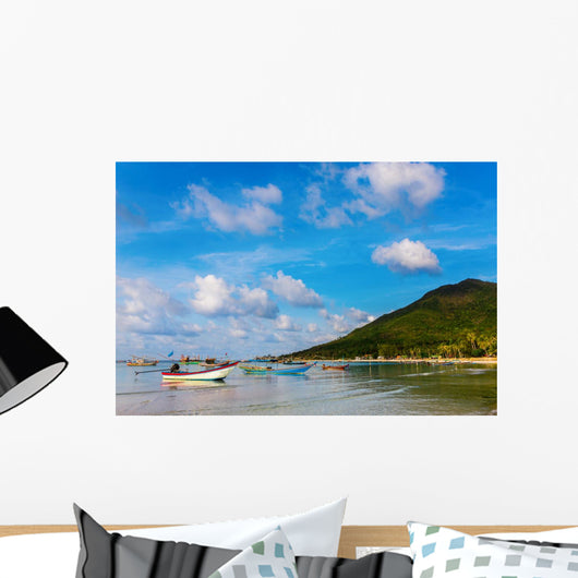 Chaloklum Bay Coastline Fishermen Wall Decal