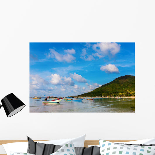 Chaloklum Bay Coastline Fishermen Wall Decal