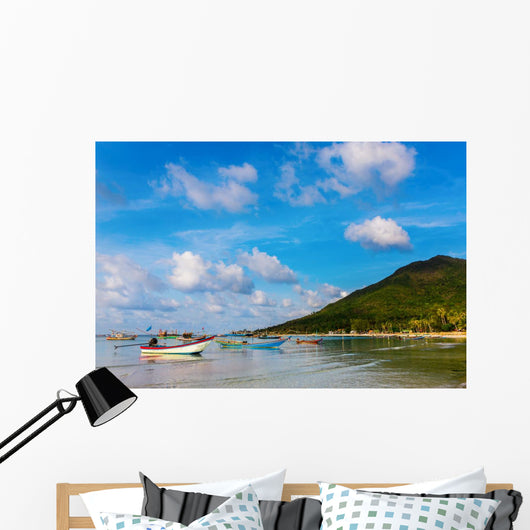 Chaloklum Bay Coastline Fishermen Wall Decal
