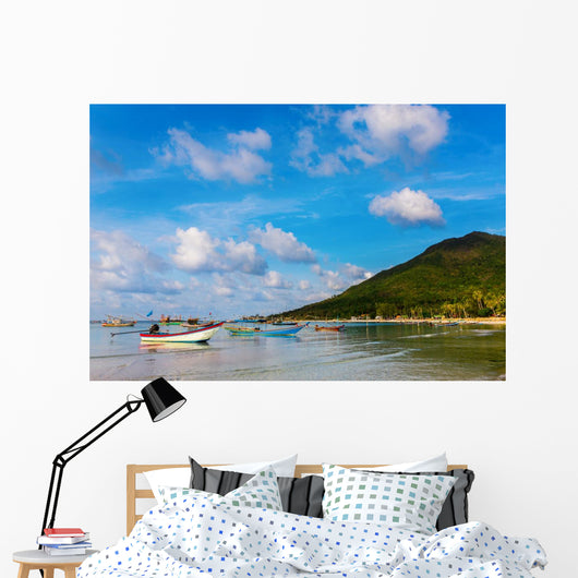 Chaloklum Bay Coastline Fishermen Wall Decal