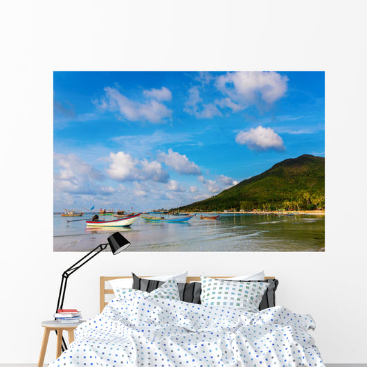 Chaloklum Bay Coastline Fishermen Wall Decal