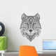 Fancy Tattoo Wolf Wall Decal