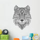 Fancy Tattoo Wolf Wall Decal