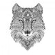 Fancy Tattoo Wolf Wall Decal