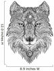 Fancy Tattoo Wolf Wall Decal